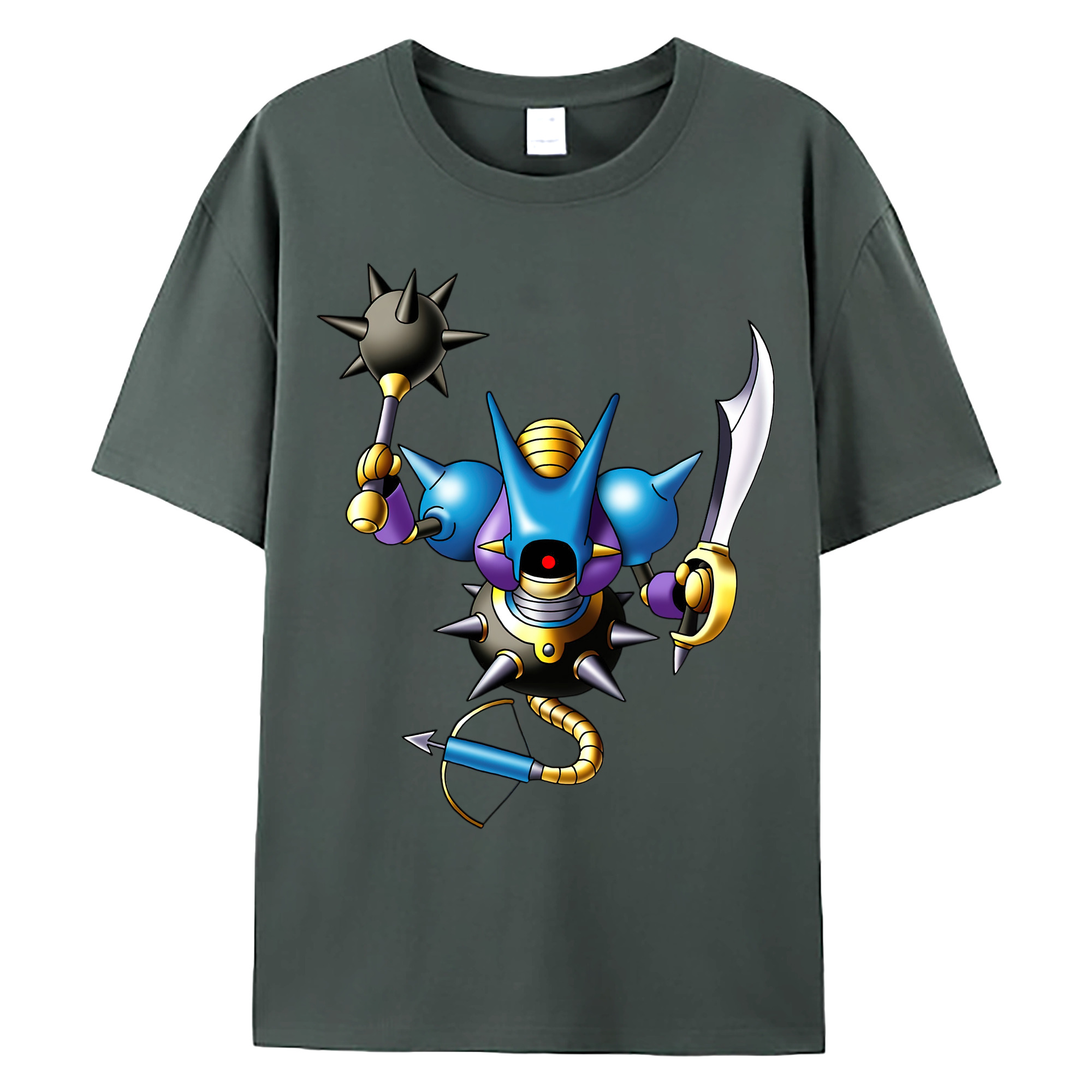 （画像用） ドラゴンクエスト Doragon Kuesuto Dragon Quest 綿100％ メンズ半袖Tシャツ｜肌触りやわらか＆通気性